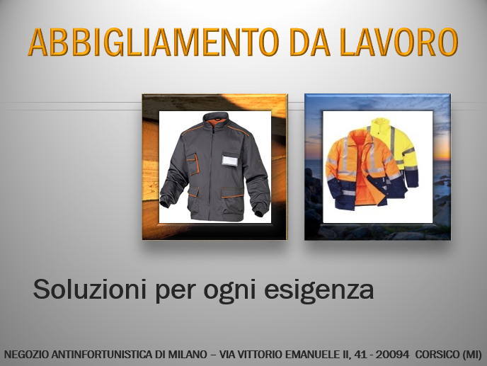 Abbigliamento da lavoro a Milano