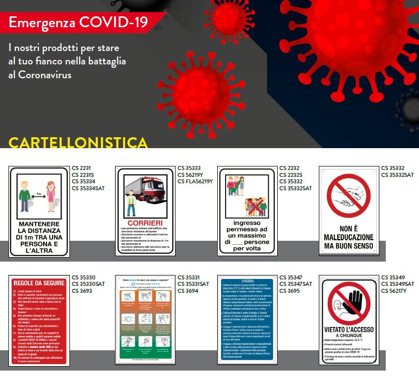 Cartellonistica Covid-19