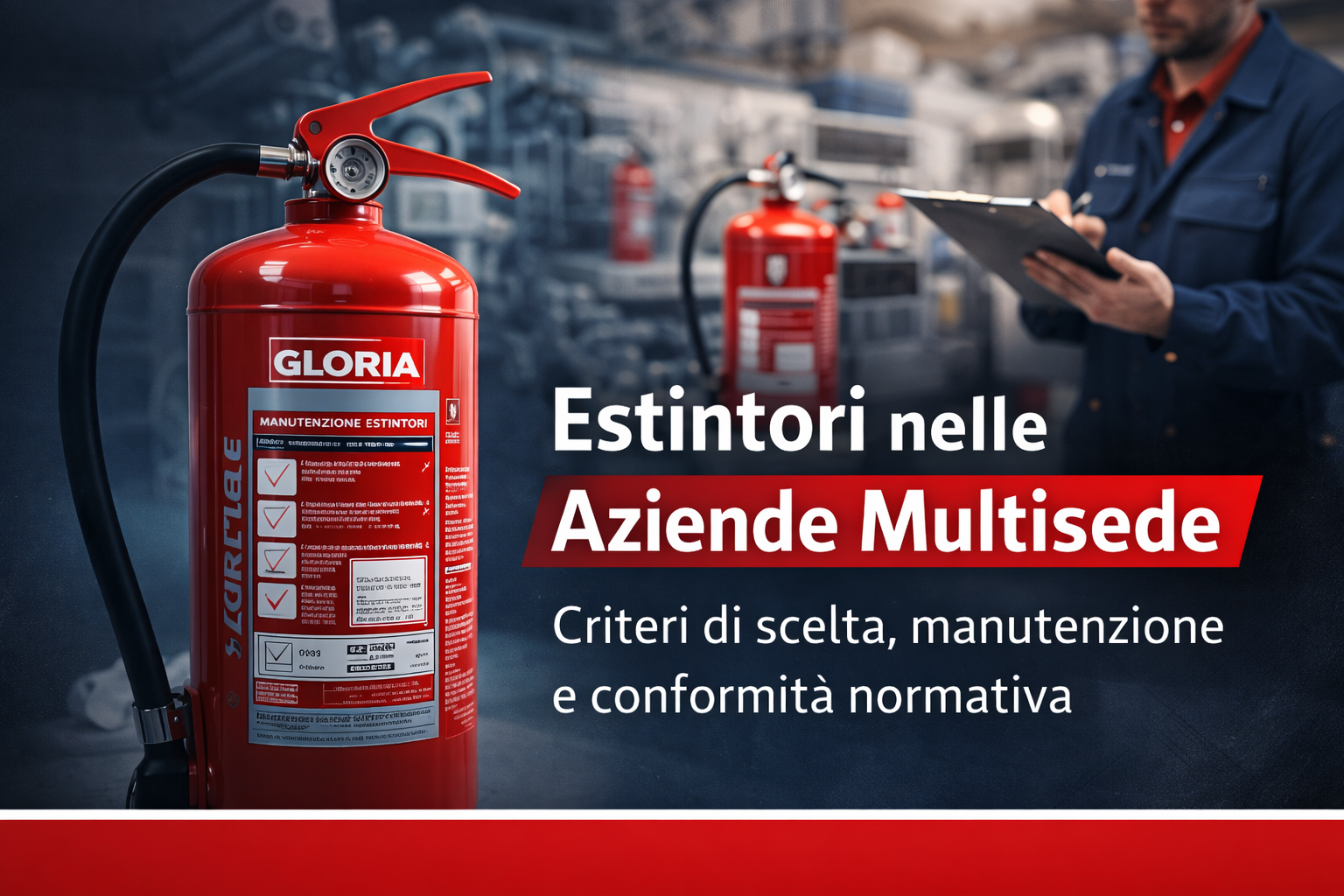 Estintori nelle aziende multisede: criteri di scelta, manutenzione e conformità normativa