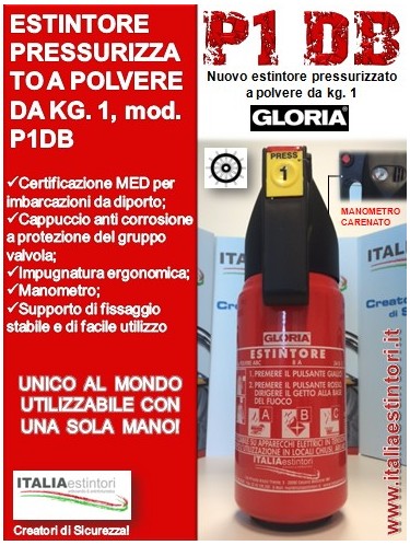 Estintore per auto P1DB Gloria