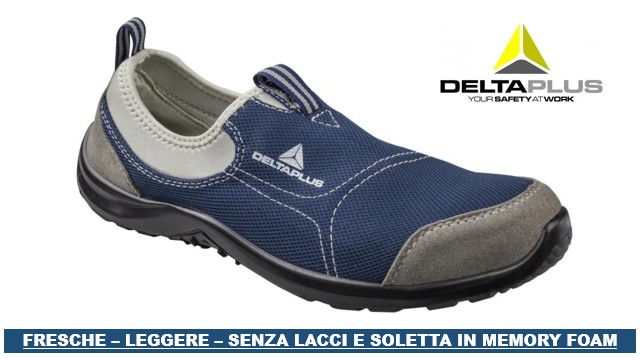 scarpe antinfortunistiche leggere senza lacci